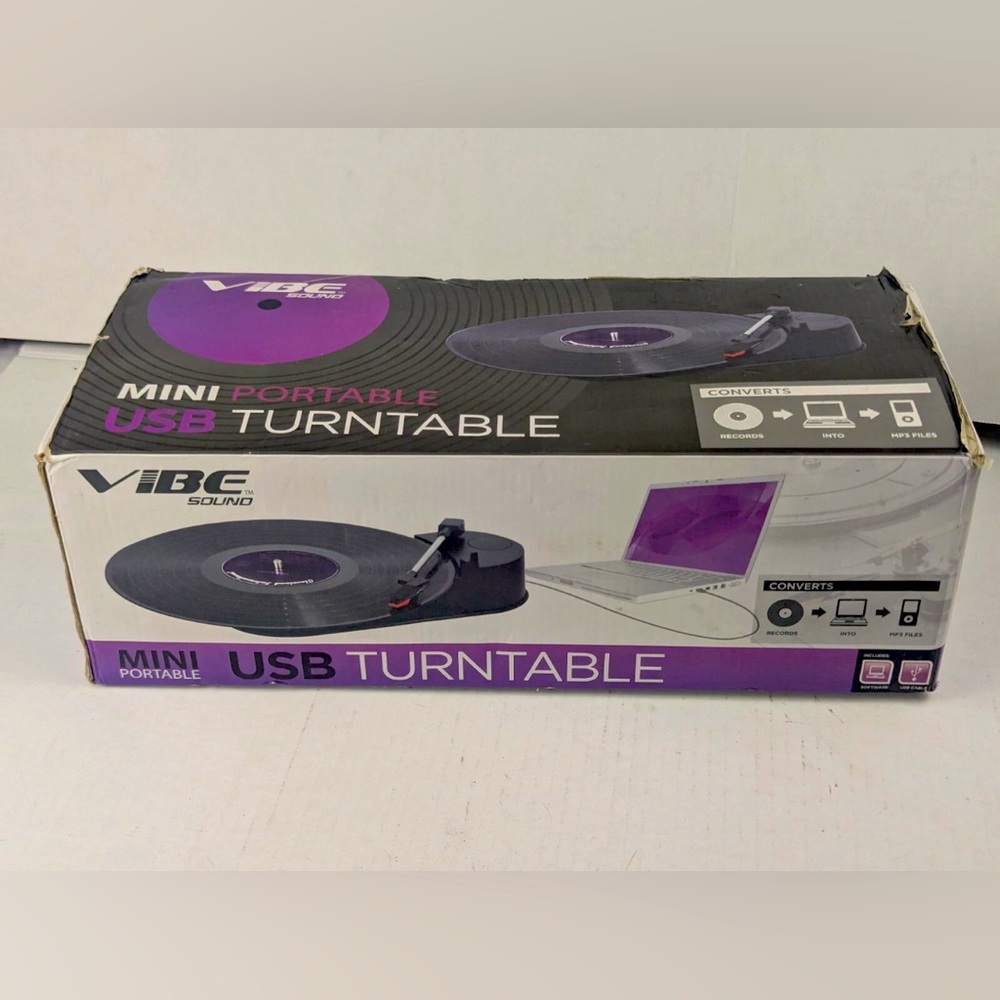 Vibe USB Mini Portable Turntable